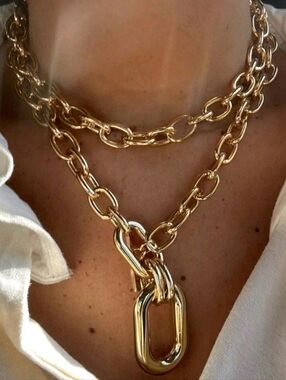 2 piece creative chunky necklace set; each length shown in last 2 photos; nwot